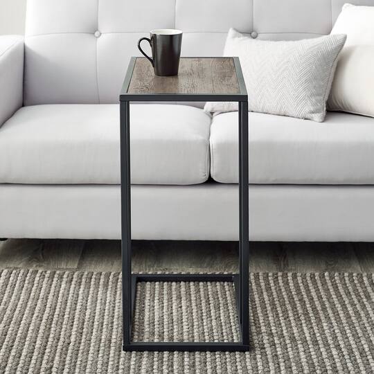 Walker Edison Gray Wash Modern End C Table